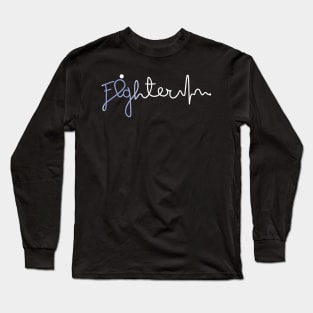 Fighter- Esophageal Cancer Gifts Esophageal Cancer Awareness Long Sleeve T-Shirt